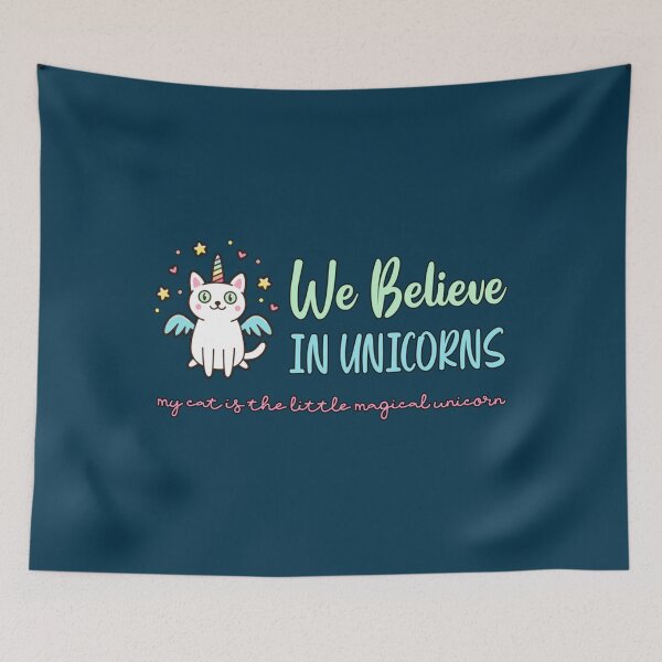 Item preview, We Believe In Unicorns - Cat Lovers Fitted  designed and sold by RicardoEvans.