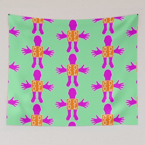 Item preview, Human figure - COOL - Orange ad Violet colors - Monospace font designed and sold by RainbowWordLand.