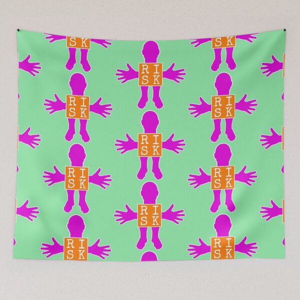 Item preview, Human figure - RISK - Orange ad Violet colors - Monospace font designed and sold by RainbowWordLand.