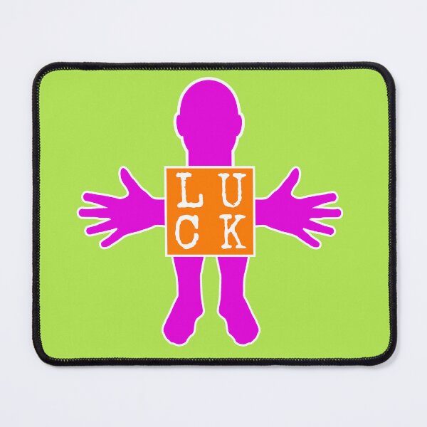 Item preview, Human figure - LUCK - Orange ad Violet colors - Monospace font designed and sold by RainbowWordLand.