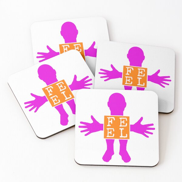 Item preview, Human figure - FEEL - Orange ad Violet colors - Monospace font designed and sold by RainbowWordLand.