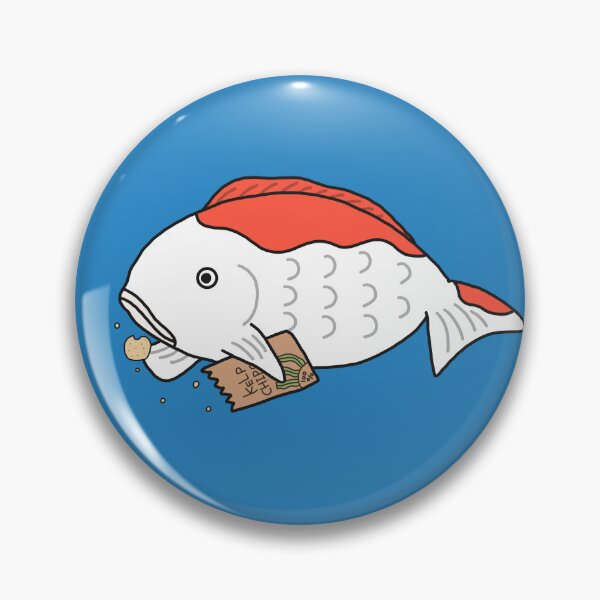 Item preview, Chubby Fat Japanese Nishiki Koi Carp Fish Anime Cute designed and sold by Marinaaa010.