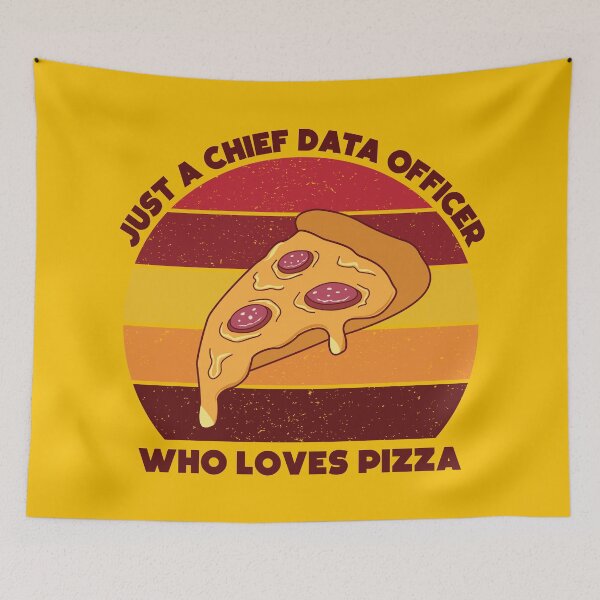 Item preview, Just a chief data officer who loves pizza, dark text, funny food lovers, chief data officer job, I love data, data geek, foodie worker designed and sold by SGS-.