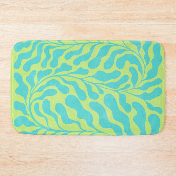 Item preview, Neon Pastel Blooming Tropical Nature 1.2 Aqua on Lime designed and sold by Dominiquevari.