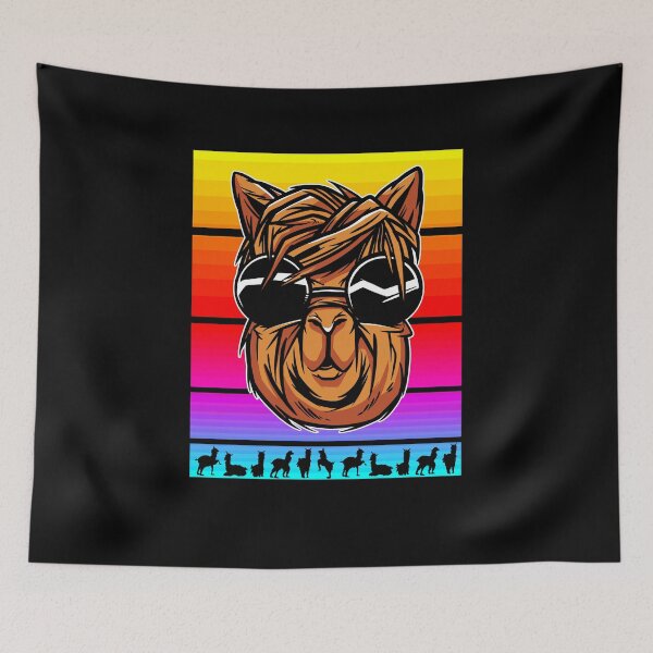 Item preview, Lama Llama Lover Animal Lover Colorful Retro Rainbow designed and sold by DoSt-997.