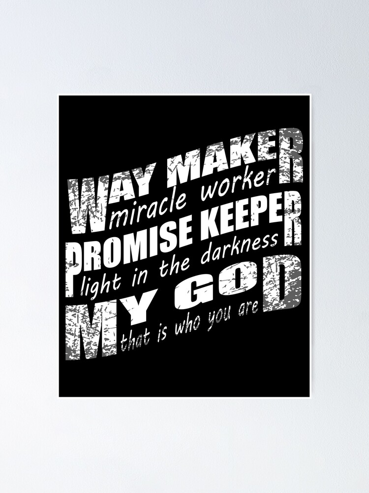 Waymaker Journal: Way maker miracle worker promise keeper light in the  darkness