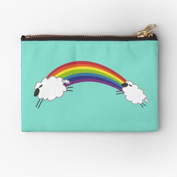 Sheep Following The Rainbow Zipper Pouch