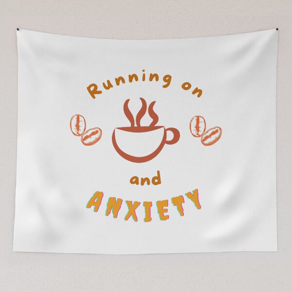 Item preview, Running On Coffee and Anxiety designed and sold by Digitalme Designs.