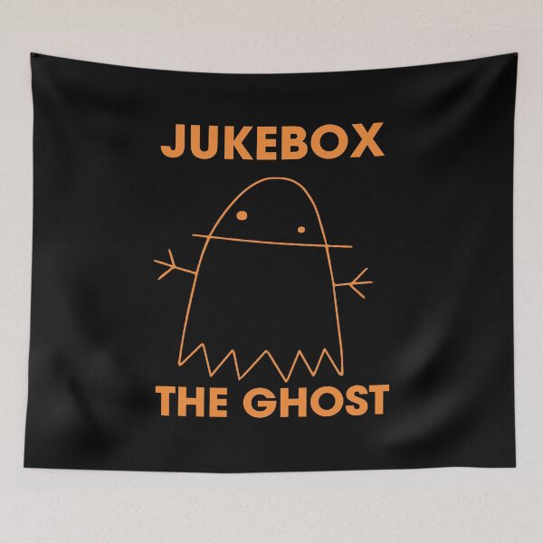 Item preview, ORANGE GHOSTIE LOGO BLACK TEE designed and sold by MilaBuchko.