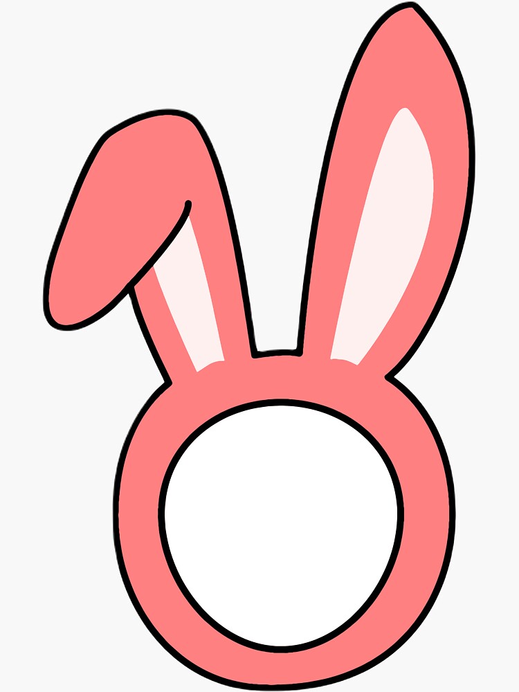 bunny ears sticker