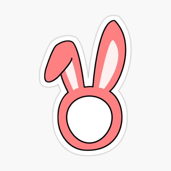 bunny ears sticker