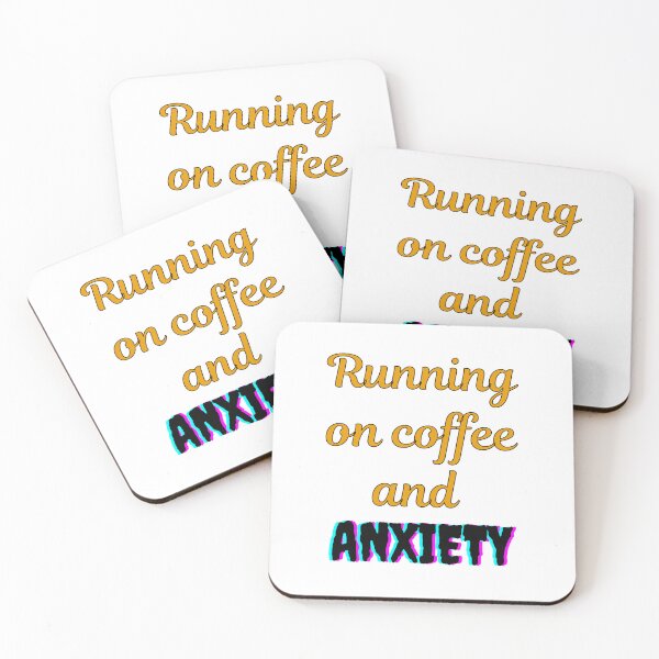 Item preview, Running On Coffee and Anxiety designed and sold by Digitalme Designs.