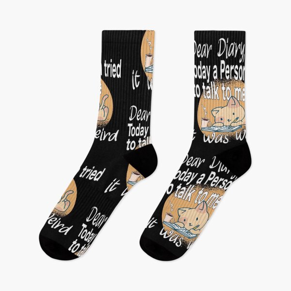 Item preview, Dear Diary Today it was Weird Introvert Cat designed and sold by Merchandiser099.