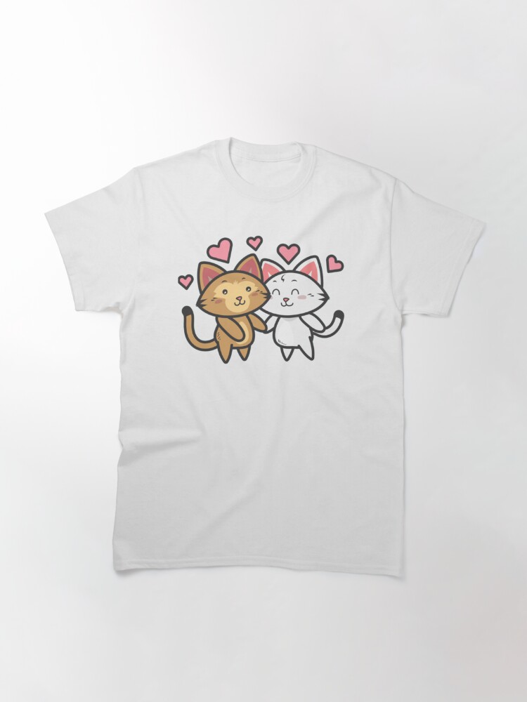 Disover Milk and Mocha Cats Holding Hands Classic T-Shirt