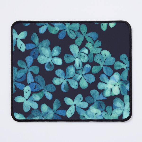 Item preview, Hand Painted Floral Pattern in Teal & Navy Blue designed and sold by micklyn.