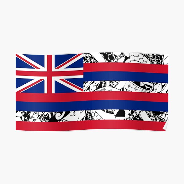 Polynesian Tribal - Flag of Hawaii Poster