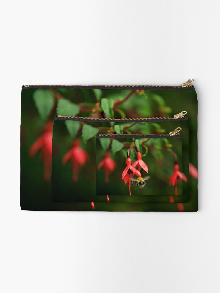 Alternate view of Fuchsia at Loch Na Fooey (wide) Zipper Pouch