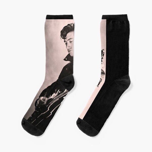 ALEX TURNER Socks Arctic Monkeys Inspired Collage Design White