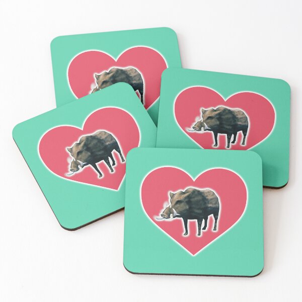 Item preview, Boar loves you white outline designed and sold by Opalaeo.