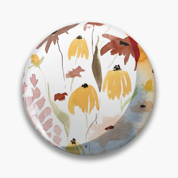 Item preview, Crescent Moon, Watercolor Flower Moon designed and sold by ArticraftShop.
