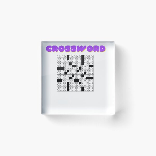 Personalised Pastel Crossword Puzzle Acrylic Block