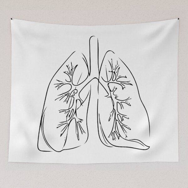 Item preview, Lung Line Art - Minimalist designed and sold by Zcared.