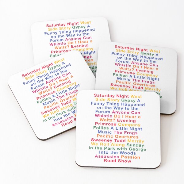 Item preview, Stephen Sondheim Musicals (White BG) designed and sold by byebyesally.