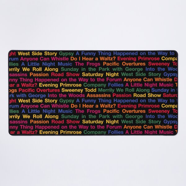 Item preview, Stephen Sondheim Musicals (BlackBG) designed and sold by byebyesally.