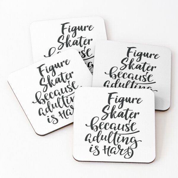 Item preview, Figure Skater Because Adulting Is Hard designed and sold by WordsGamersUse.