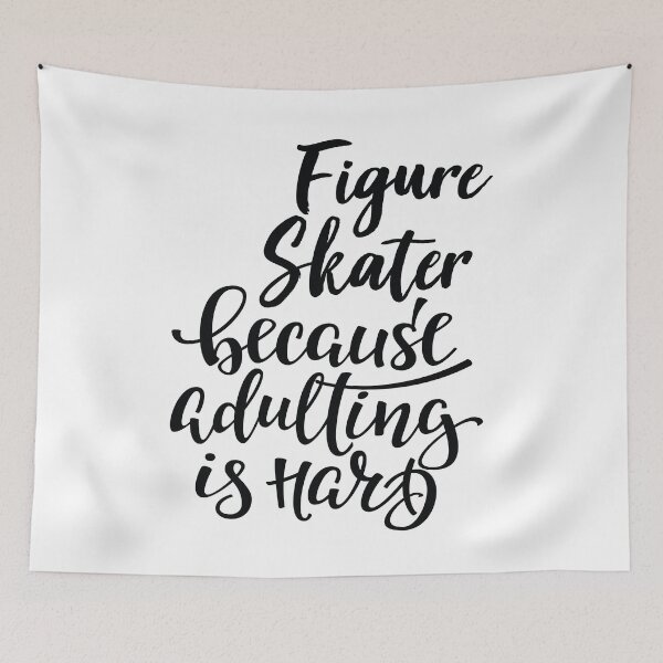Item preview, Figure Skater Because Adulting Is Hard designed and sold by WordsGamersUse.