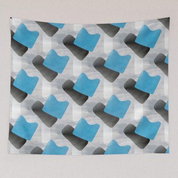 Item preview, Blue Collage With Black and Gray designed and sold by KeksWorkroom.