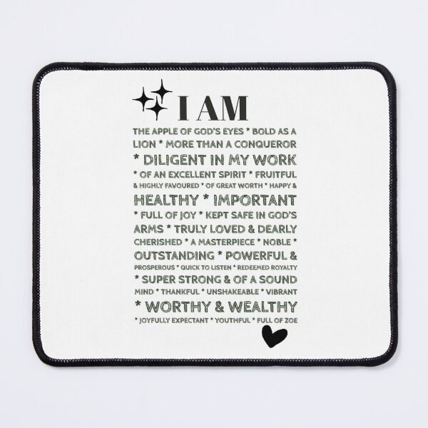 Item preview, I AM Positive Affirmations designed and sold by ImaginedCo.