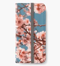 Pink Flowers Blooming Peach Tree at Spring iPhone Wallet/Case/Skin