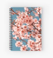 Pink Flowers Blooming Peach Tree at Spring Spiral Notebook