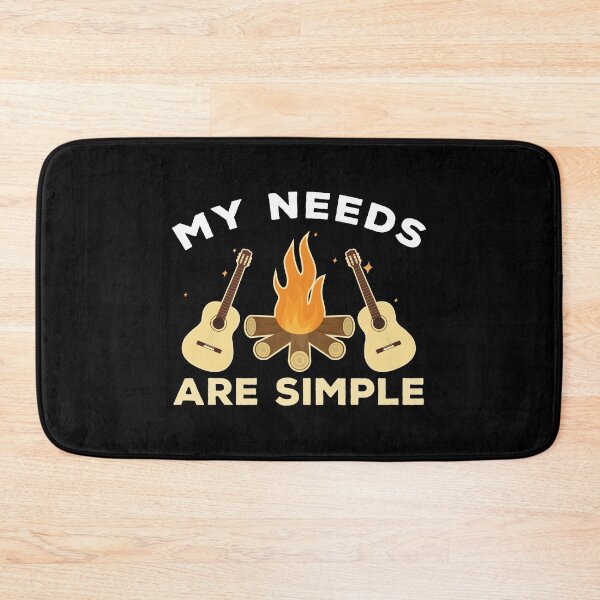 Artikelvorschau, Meine Bedürfnisse sind einfach Lustig Campfire Romance Camping entworfen und verkauft von StrongShirts.