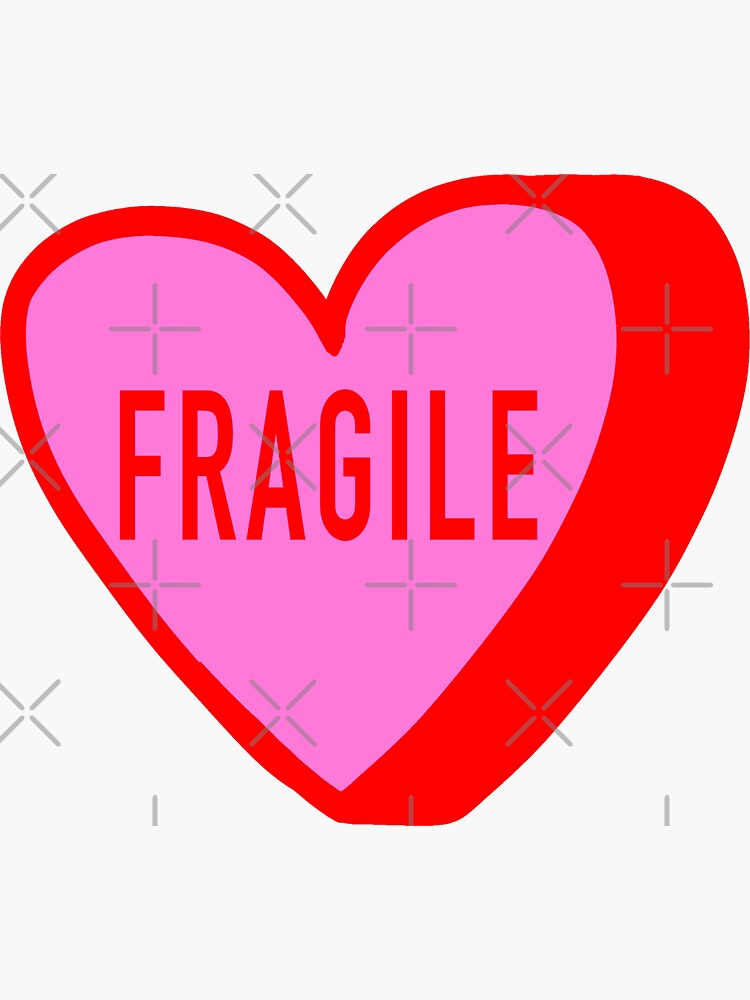 "Fragile Heart Icon" Sticker for Sale by CryBabyStudio Redbubble