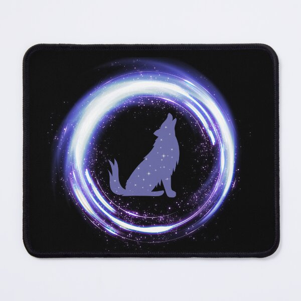 Item preview, Purple Blue Wolf Design on Black designed and sold by CreativNode.