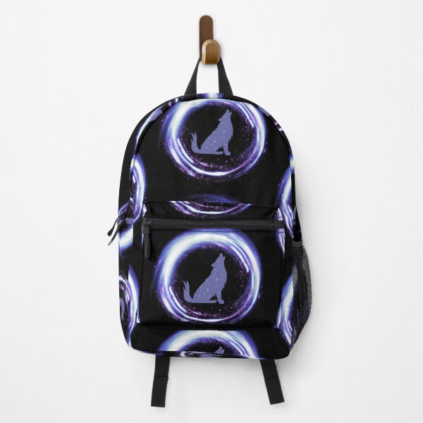 Item preview, Purple Blue Wolf Design on Black designed and sold by CreativNode.