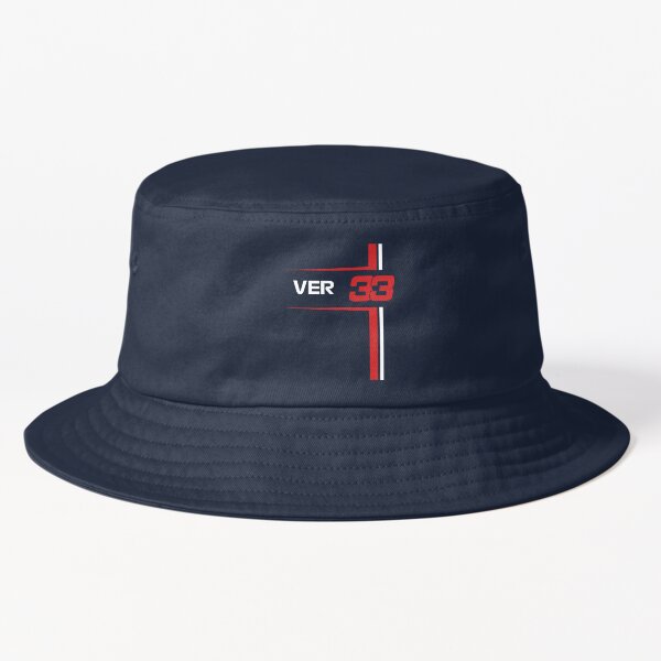 Verstappen 33 Livery Inspired Emnbroidered Bucket Hat, Navy