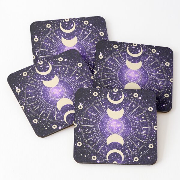 Item preview, Blue Purple Galaxy Moon Phases Stars: designed and sold by LifeAndWonder.