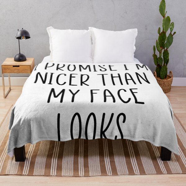 Item preview, I promise my face funny quote designed and sold by Ashtreemeadow.