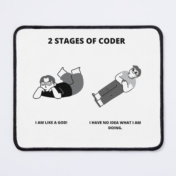 Aperçu de l'œuvre Developer Memes Gift For Software Developer Coder Meme Je suis comme un dieu Je n'ai aucune idée de ce que je fais créée et vendue par ohsheep.