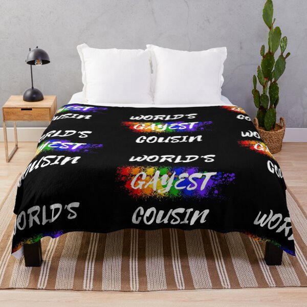 Item preview, World's Gayest Cousin Color Splash I'm The Gay Cousin Joke In Black designed and sold by LuckyKermit.