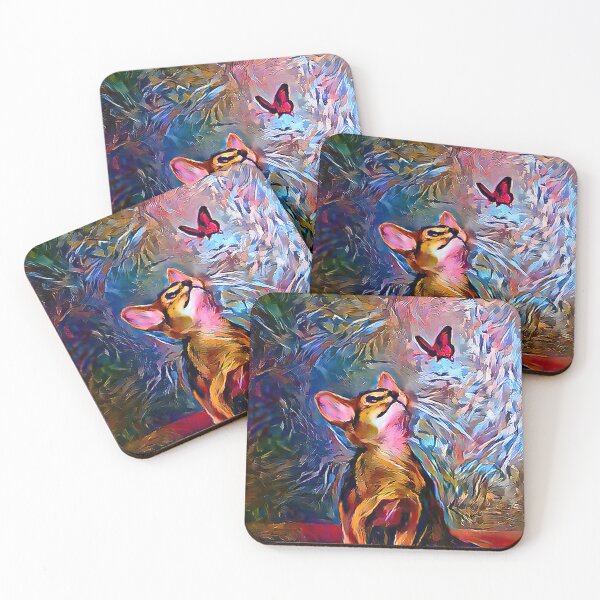 Item preview, Abyssinian Kitten and Butterfly designed and sold by DiscoGypsyFish.