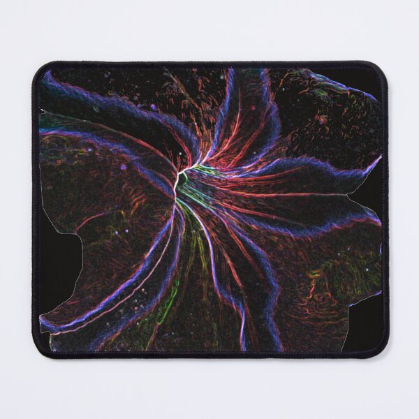 Item preview, Neon Red/Blue And Black Floral Design designed and sold by WildandDivine.
