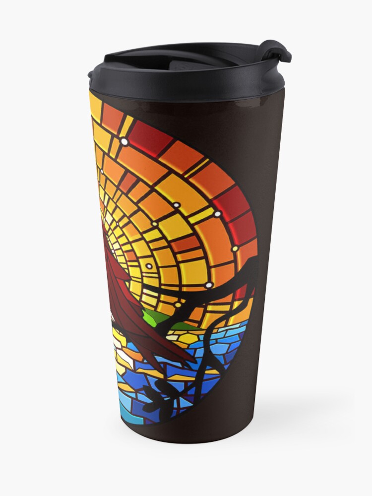 Alternate view of Mosaic Raven Travel Coffee Mug