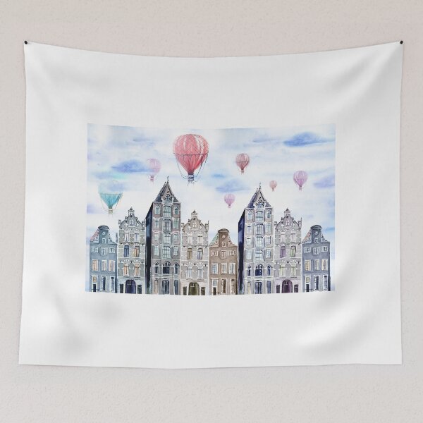 Item preview, Romantic Amsterdam watercolor designed and sold by LiliyaSavelieva.