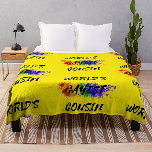 Item preview, World's Gayest Cousin Color Splash I'm The Gay Cousin Joke In Yellow designed and sold by LuckyKermit.