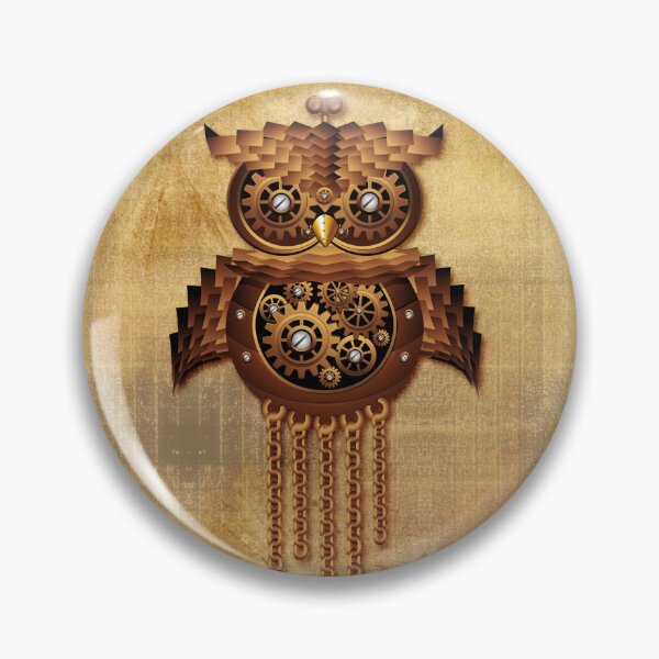 Item preview, Owl Steampunk Vintage Retro Style Machine designed and sold by BluedarkArt.