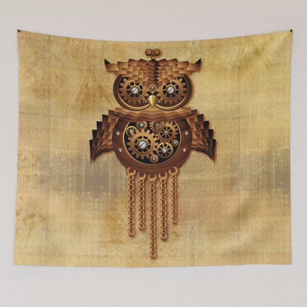 Item preview, Owl Steampunk Vintage Retro Style Machine designed and sold by BluedarkArt.